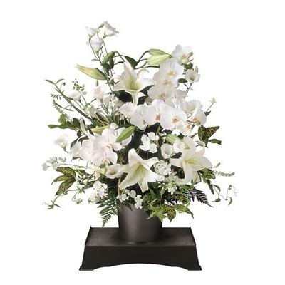 花キューピット アレンジメント 供花台付き お供え お悔やみ お盆 お彼岸 法要 枕花 ご葬儀 【511353】