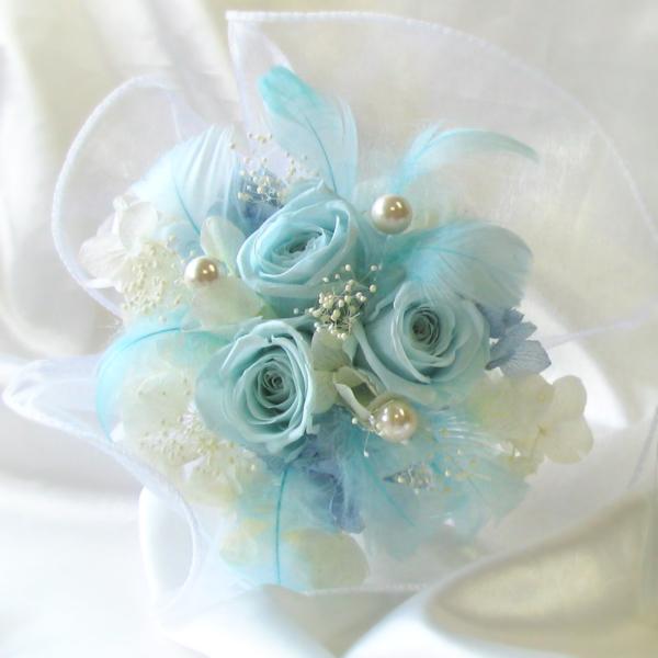 保障できる プリザーブドフラワー ブライダルブーケ Angel 039 S Blessing 天使の祝福 ｄｘ ブルー系 Wantannas Go Id