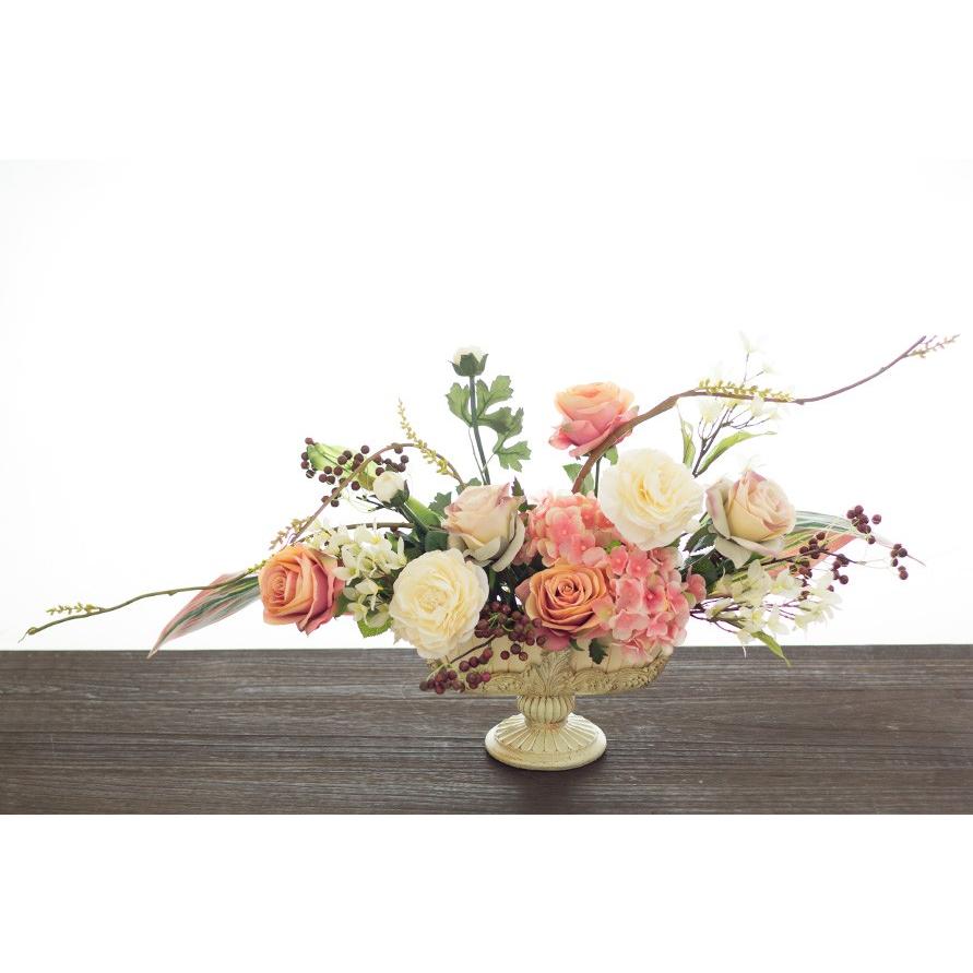 花 フラワーアレンジメント ローズ エレガント 造花 アートフラワー 光触媒 ギフト プレゼント お祝い 誕生日 贈り物