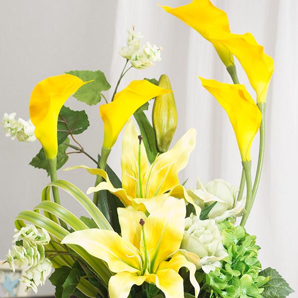 カサブランカ フラワーアレンジ 造花 消臭抗菌 アーティフィシャル