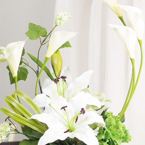 カサブランカ フラワーアレンジ 造花 消臭抗菌 アーティフィシャル