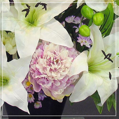 仏花 ゆり胡蝶蘭アレンジ １鉢 高さ68cm 仏事 お供え 墓参り 彼岸花 お彼岸 仏壇 お悔やみ 法事 Kub006 花と緑のはなここ 通販 Yahoo ショッピング