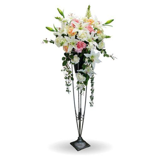 スタンドカサブランカ 造花 アートフラワー 造花 アーティフィシャルフラワー 造花 Wb39 609 開店祝い 開院祝い 新築祝いにぴったりの造花 お祝い花 スタンドアレンジです 消臭 抗菌 光触媒と話題のテルクリンが選択できます Wb39 609 スタンドカサブランカ 花と緑のは