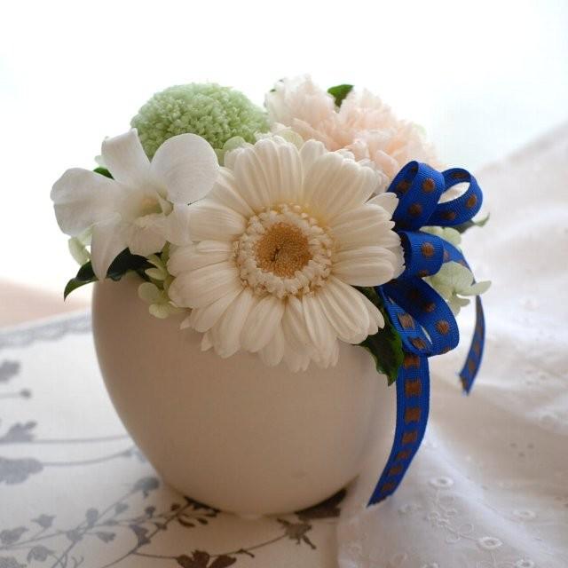 プリザーブドフラワー ガーベラアレンジ Sweet ピンク 黄色 白/ケース