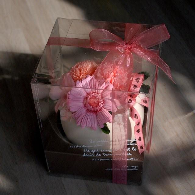 プリザーブドフラワー ガーベラアレンジ Sweet ピンク 黄色 白/ケース