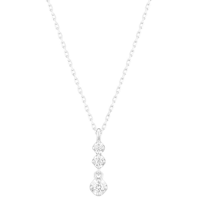 現品発送 4℃(ヨンドシー) ダイヤモンドK10ホワイトゴールド(WG) ネックレス 111736123202 【3169740267】(15979円)