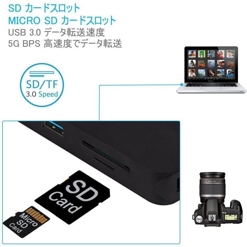 USB C ハブ usb 変換アダプター HDMIとVGA同時表示 type c hub USB C ハブ SD＆Micro SDカードリー ハブ USB usb 変換アダプター HDMIとVGA同時表示 type hub SD＆Micro SDカードリー