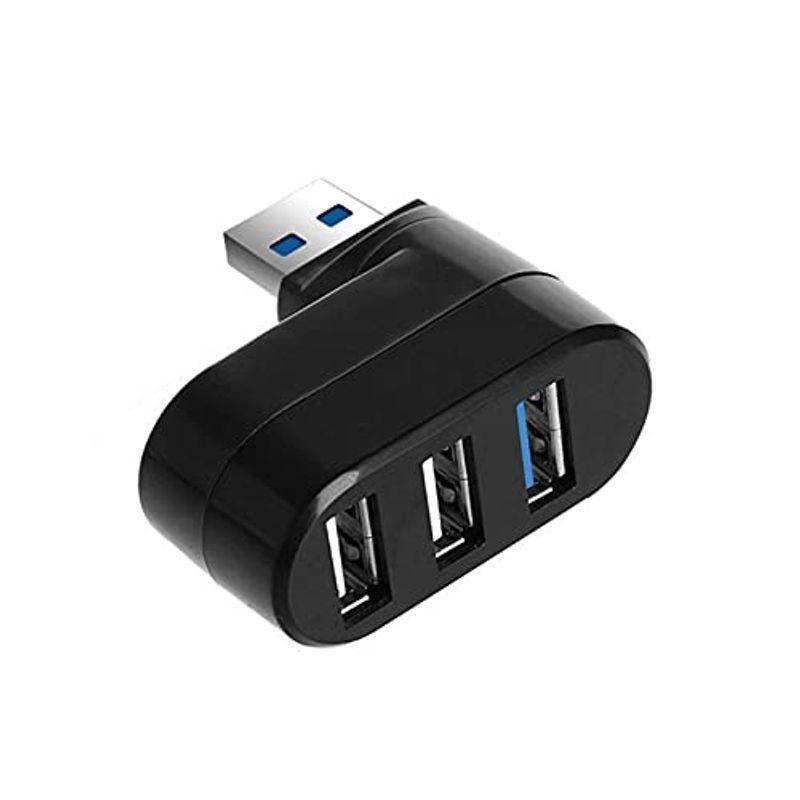 USBハブ 3ポート USB3.0＋USB2.0コンボハブ バスパワー 回転可能usbハブ USBポート拡張 高速ハブ 軽量 コンパクト 携