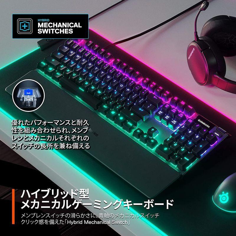 SteelSeries ゲーミングキーボード 有線 ハイブリッドメカニカルスイッチ 日本語配列 有機ELディスプレイ搭載 Apex 64- SteelSeries ゲーミングキーボード 有線 日本語配列 磁気ホール効果センサー OmniPointスイッチ 有機ELディスプレイ搭載