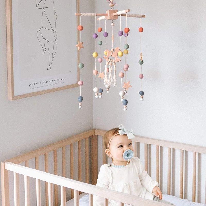 Okawari Home ベッドメリー ベビー メリー 北欧風 モビール 木製 ハンドメイド風鈴 キッズベッド 吊り下げ式 赤ちゃん ベッド Hana 通販 Yahoo ショッピング