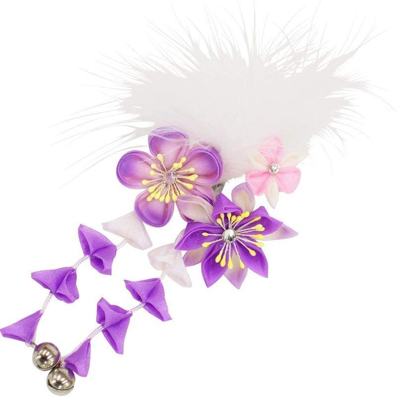 トップ 七五三 髪飾り 4タイプ 女の子 単品 花柄 小花 鈴 下り飾り 紫 赤 黄色 水色 N1315 1 パープル 1315a Shipsctc Org