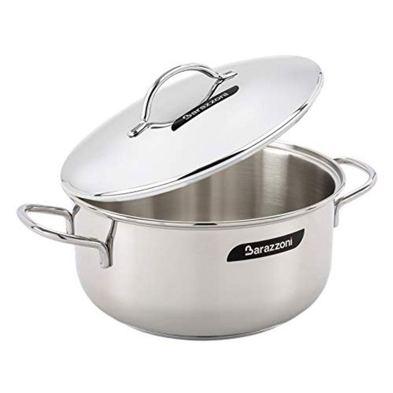 Barazzoni(バラゾーニ) 両手鍋 ステンレス ?16×H8.3cm 蓋付 キャセロール BONITA 266602016