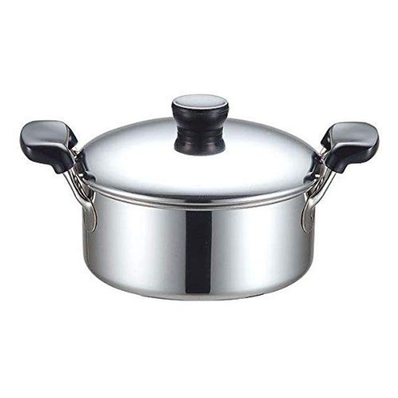 本間製作所 両手鍋 シルバー サイズ24cm スタンダードシリーズ ソースポット 24? 16024