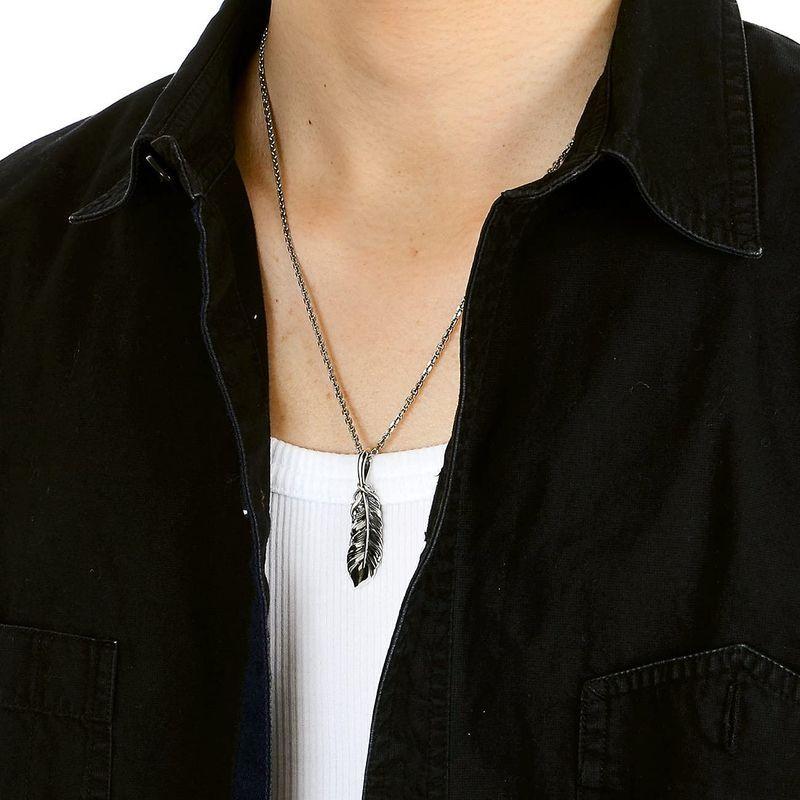 大人気の 彼氏 男性 メンズ フェザー 羽 ネックレス シルバー Collection M S エムズコレクション プレゼント ブラン 記念日 誕生日 ネックレス ペンダント Www Oroagri Eu