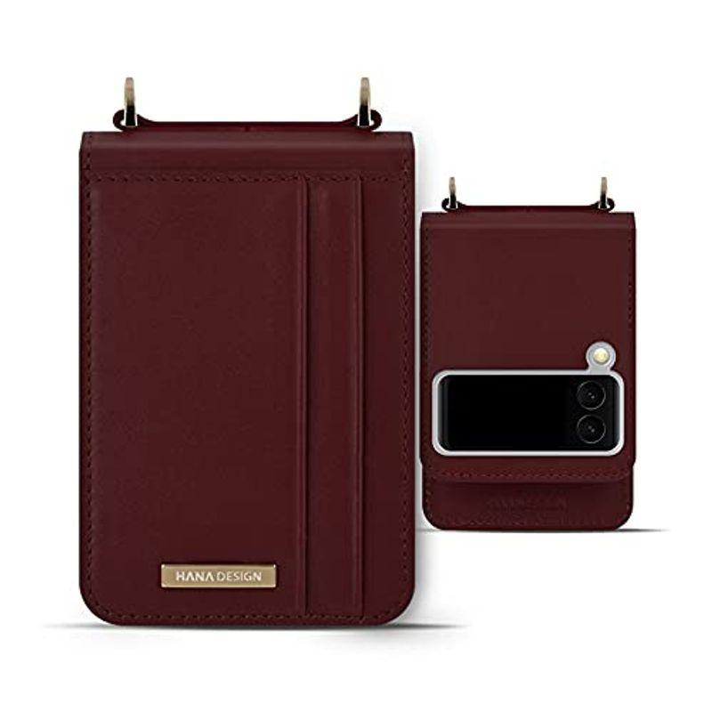 MOLANCANO Galaxy Z Flip 3 ケース, クラシックプレミアムレザーケースサムスンギャラクシーZフリップ35G用クロスボ 2022061822433201717