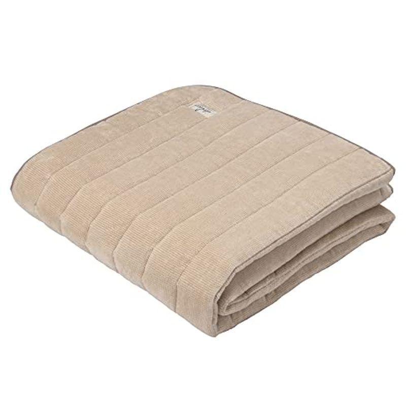 西川 敷きパッド ダブル 洗える イトリエ 綿100% シール 織り なめらか やわらか 肌に優しい 吸水性 保湿性 あたたか 日本製 ベー