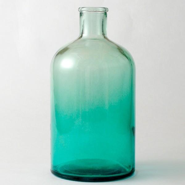 ガラス 花瓶 スペイン製 青 緑