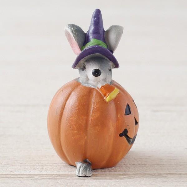 プチファンシーマウス パンプキン ハロウィン ガーデン雑貨 オブジェ