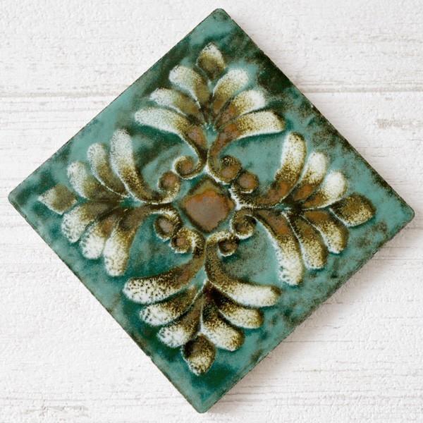 タイル クラシカルプランツ 約8.4cm おしゃれ 雑貨 デザインタイル