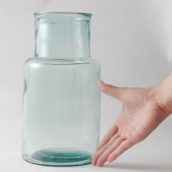 花瓶 フラワーベース おしゃれ ガラス リサイクルガラス スペイン製 ヨーロッパ製  大きい 大型 バレンシア・リサイクルガラスベース6｜hana-kazaru｜15