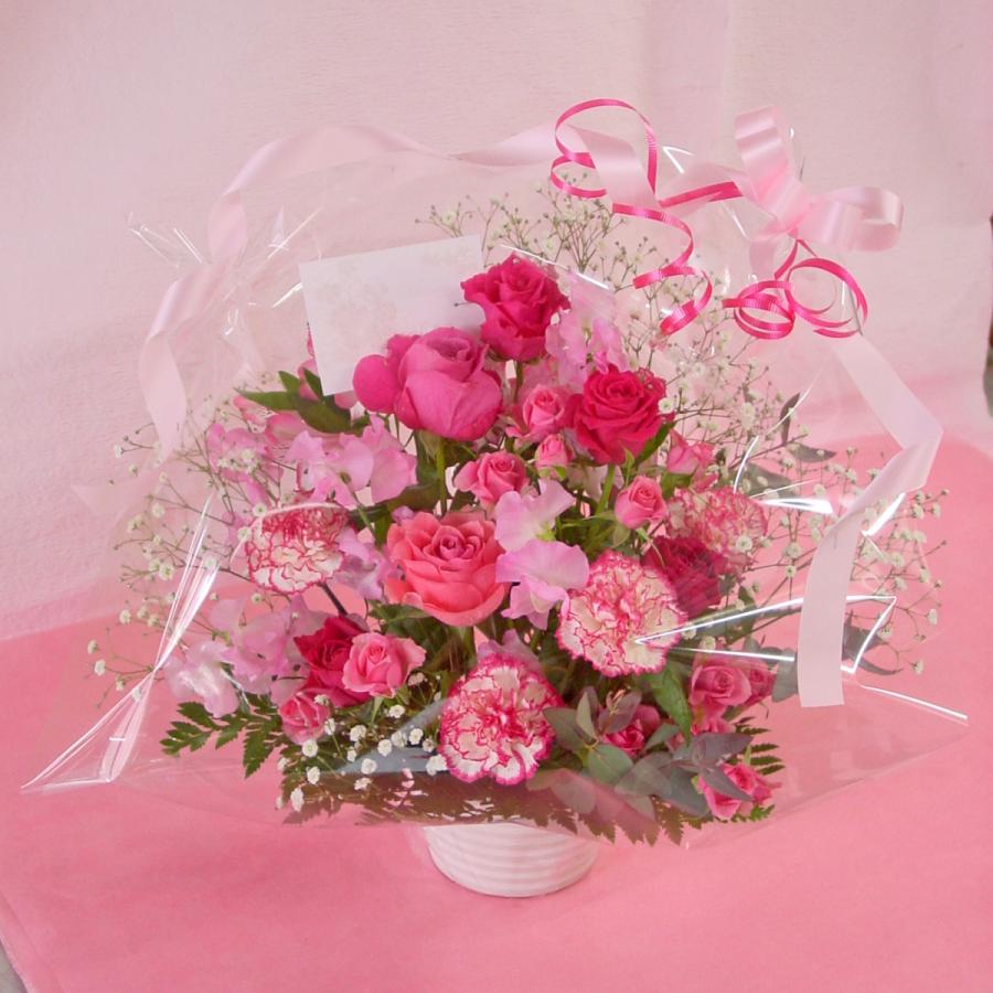 ピンク系アレンジ 大き目 華やか お花屋さんにおまかせ フラワーギフト A Pink 005 アトリエ花みずき Yahoo 店 通販 Yahoo ショッピング