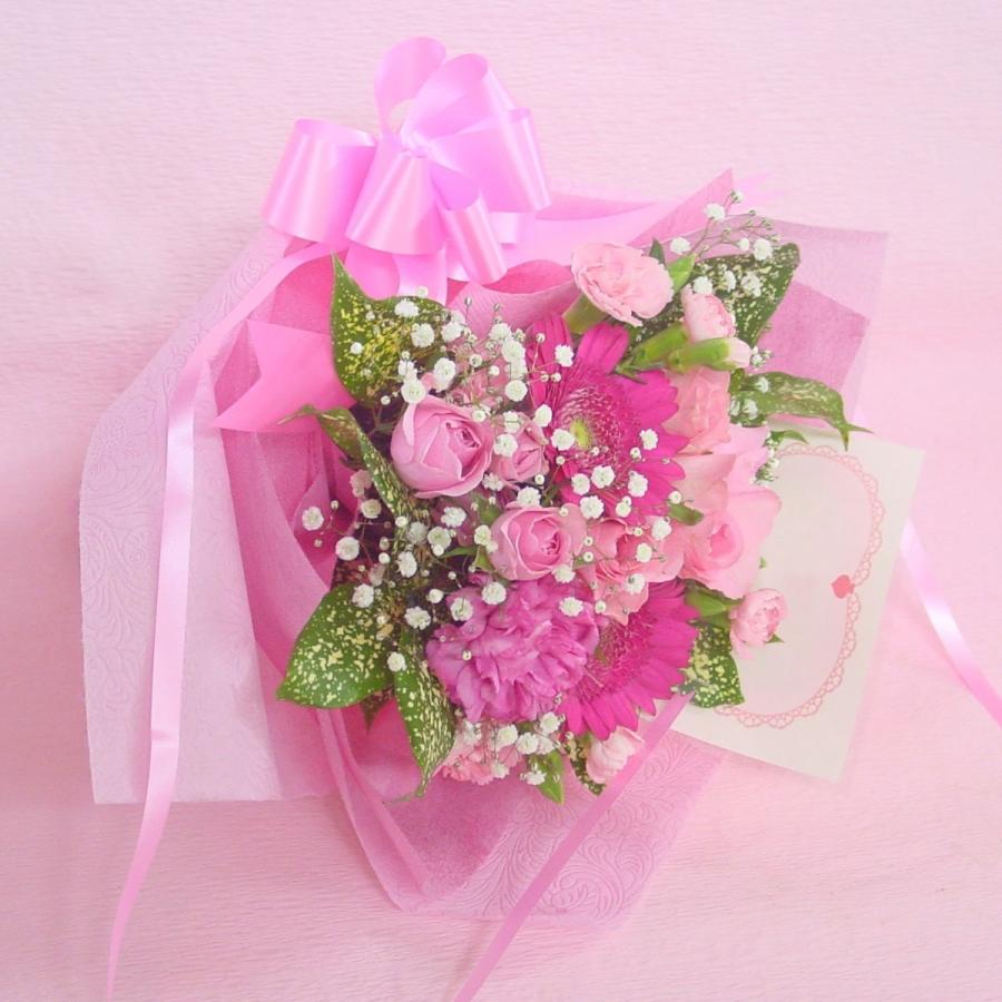 かすみ草とピンク系 短めの花束 お花屋さんにおまかせ ブーケタイプ フラワーギフト H Pink Kasumi 003 アトリエ花みずき Yahoo 店 通販 Yahoo ショッピング