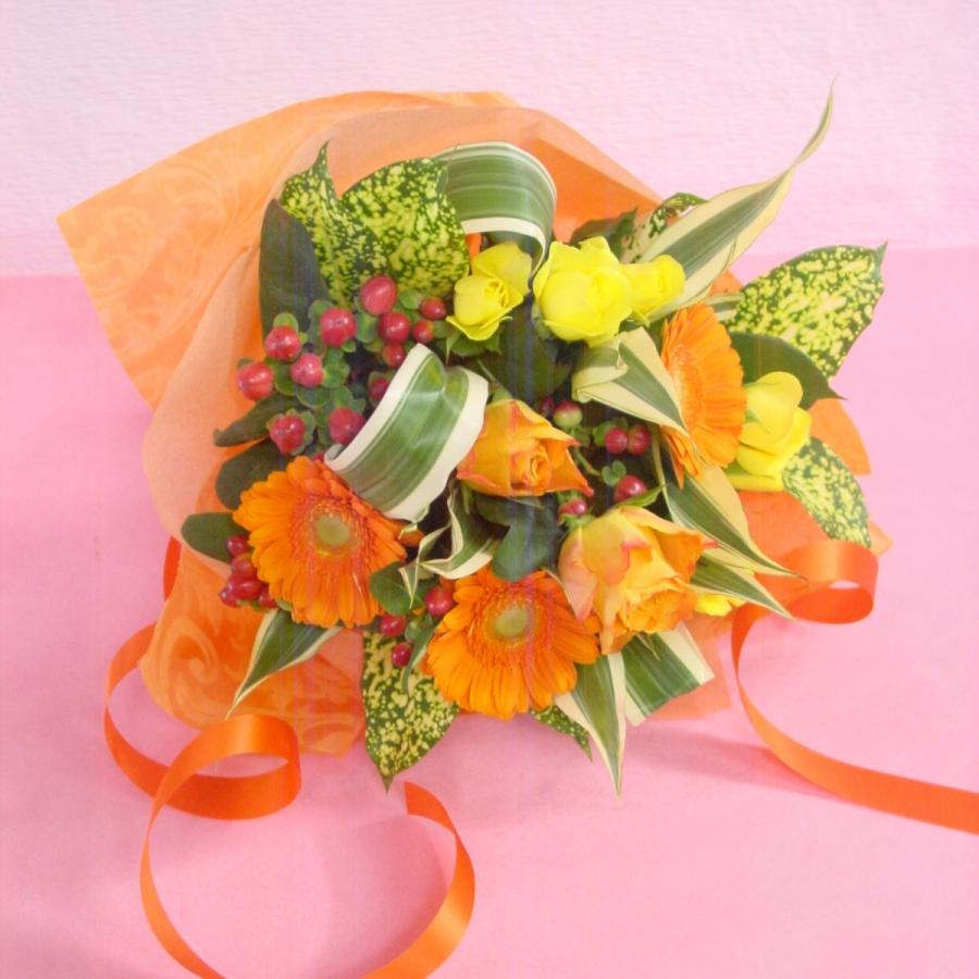 イエロー系 短めの花束 お花屋さんにおまかせ ブーケタイプ フラワーギフト H Yellow 003 アトリエ花みずき Yahoo 店 通販 Yahoo ショッピング