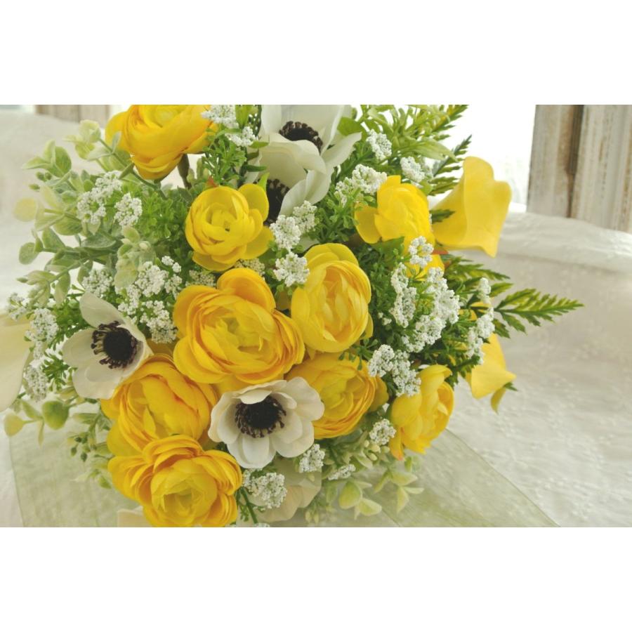BOUQUET「ラナンキュラス＆ブートニア」yellow系 (アーティフィシャルフラワー) hana115flower house