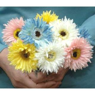 造花 ガーベラ Asca A ガーベラ 1本売 Pk Ye 2色全長約44cm 花径約6 5cm八重咲きの小さなガーベラ A 2 造花の店azuma ヤフー店 通販 Yahoo ショッピング