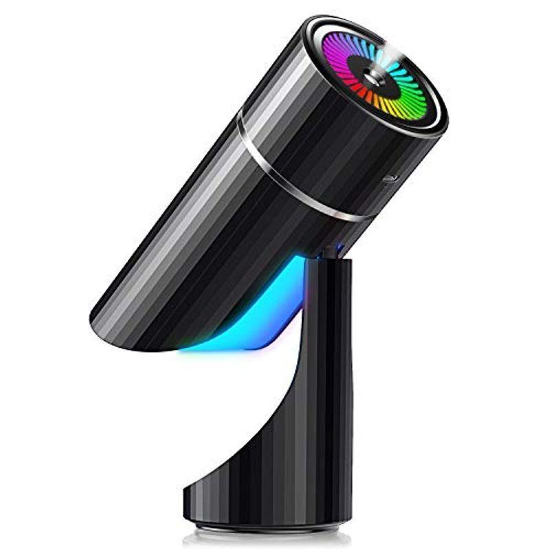 2020年  コードレス  USB充電式 加湿器 卓上 七色変換LEDライト 上下90°調整可 次亜塩素酸水対応 除菌 超音波式 ミニ加 完売