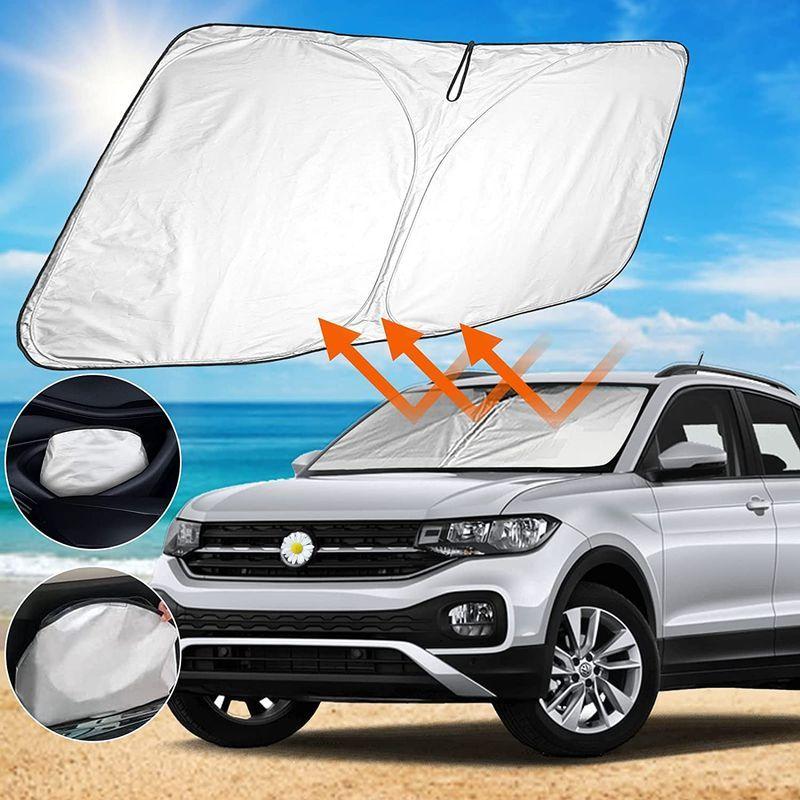 お気にいる フロントガラス用 Uvカット 日よけ フロント 車 サンシェード ティークロス Shaohaoフォルクスワーゲン 遮光 カ 折りたたみ 軽量 日よけ サンシェード Www We Job Com
