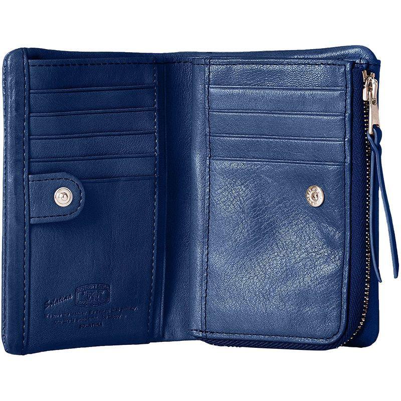 ソラチナ ミドルウォレット イタリアンレザー袋縫い ブルー ミドルウォレット イタリアンレザー袋縫い ブルー