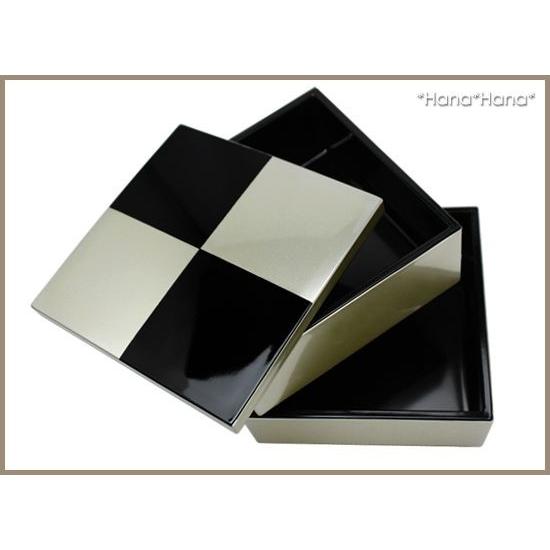 在庫限り／ 和食器 食器 漆器 重箱 お重 市松模様 小さい ミニおせち