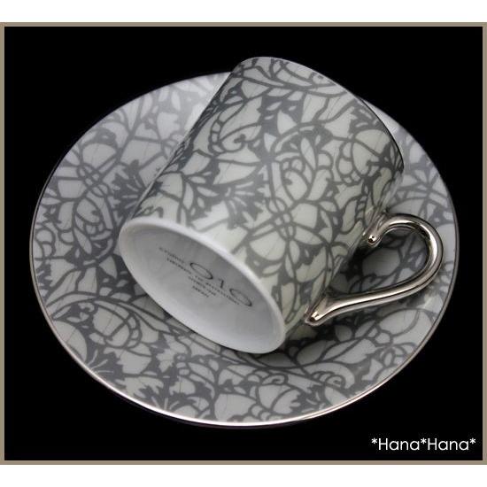 エスプレッソ コーヒー カップ ソーサー セット コーヒー碗皿 小さい かわいい おしゃれ シルバーフラワー (お取り寄せ品）｜hana2｜04