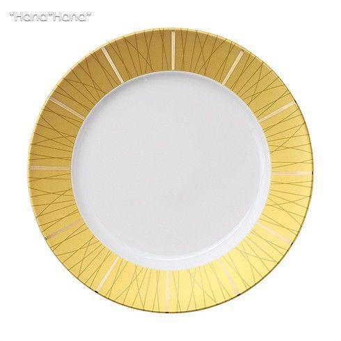 非売品Maxim's デザイン皿 金色装飾 食器 美濃焼 磁器 皿 大皿 パスタ皿 ディナー皿 シンプル 金色 華やか