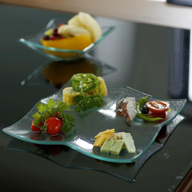 30cm 四角のガラス皿