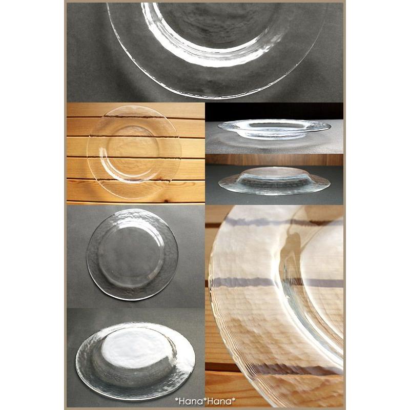 食器 ガラス食器 皿 中皿 ガラス ガラスプレート ケーキプレート 21cm