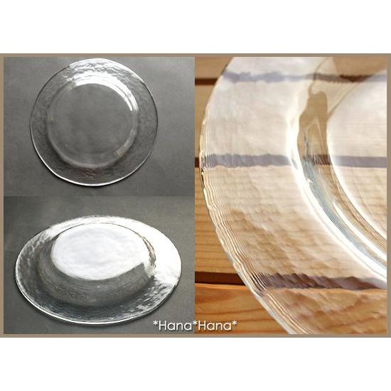 食器 ガラス食器 皿 中皿 ガラス ガラスプレート ケーキプレート 21cm