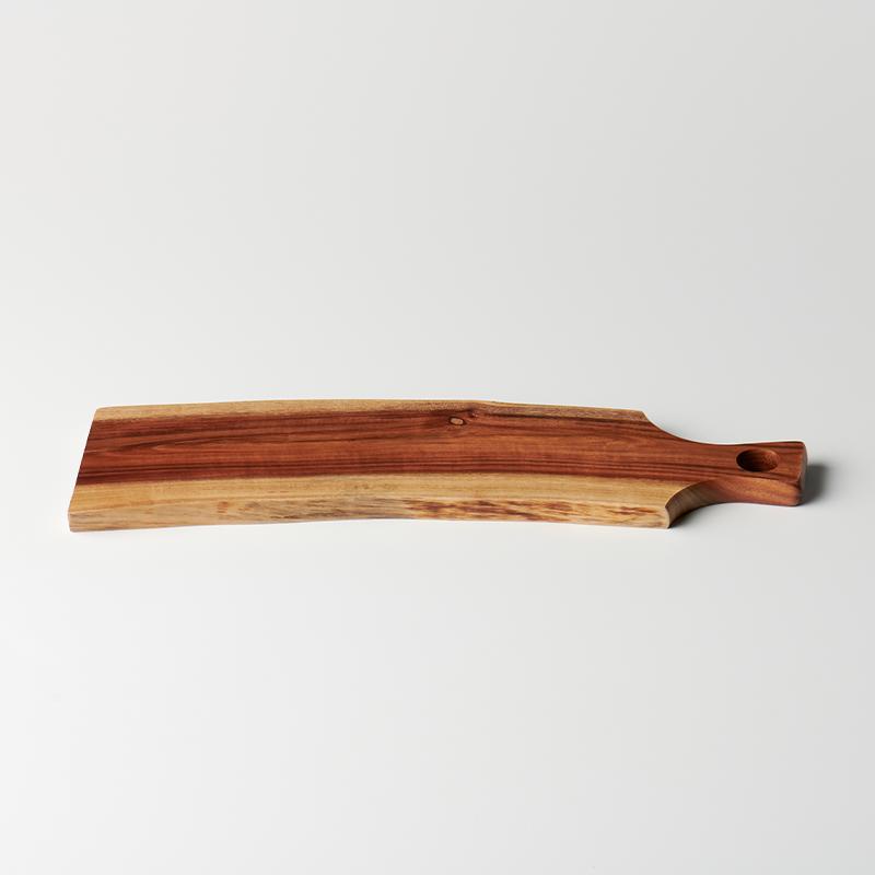 在庫限り／ 天然木 アカシア ロングカッティングボード トレー 42.8cm