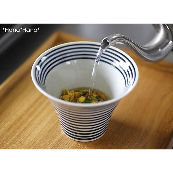 手描き藍駒筋 入れ子碗 13cm 波佐見焼 // 和食器 食器 碗 飯碗 ボウル