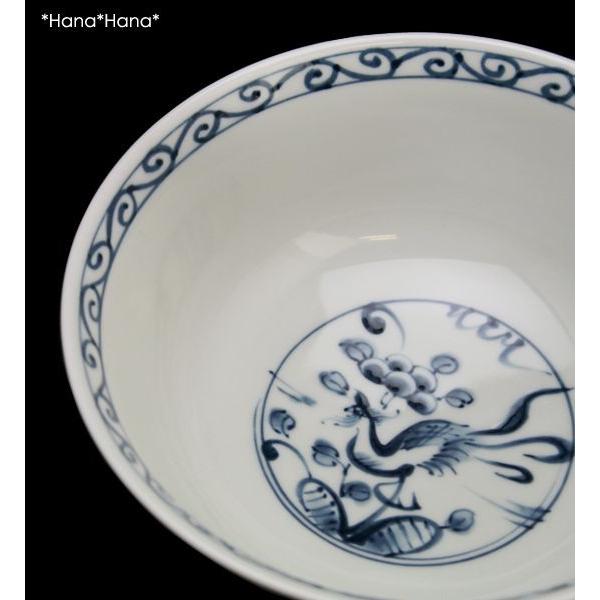 赤絵万暦鳳凰 ラーメン どんぶり 丼 18.5cm (軽量) 波佐見焼 // 食器