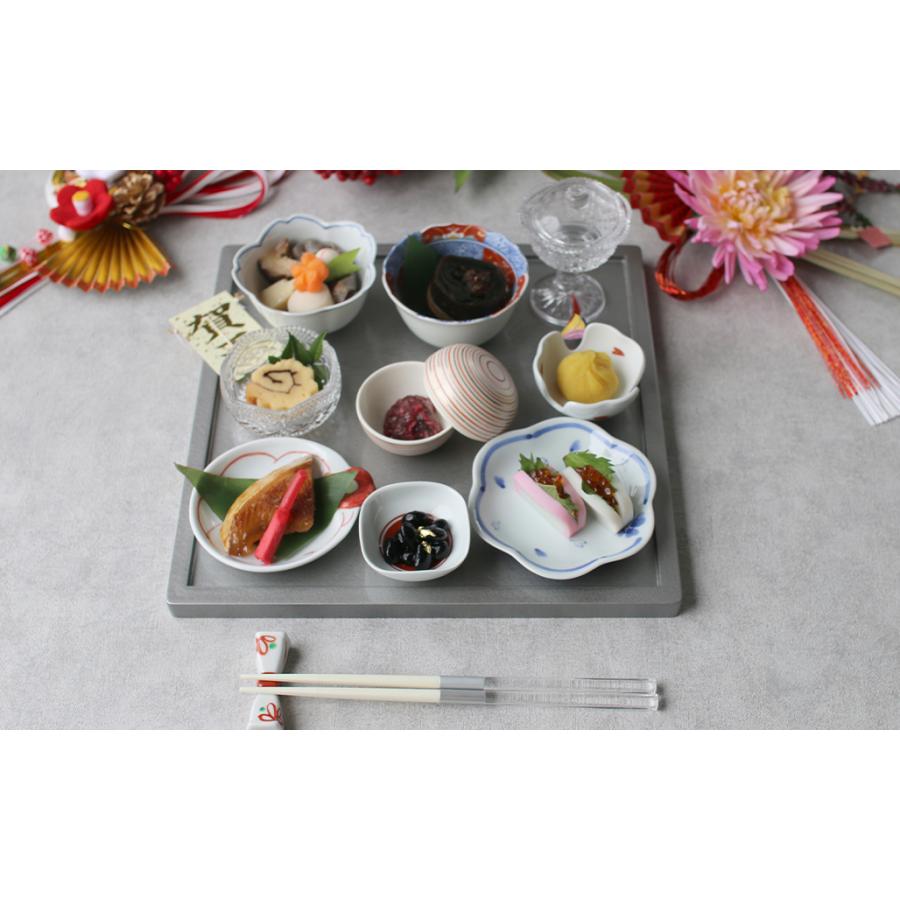 花紋 (赤絵) 椿 薬味 小皿 豆皿 11cm 波佐見焼 // 和食器 食器 薬味皿