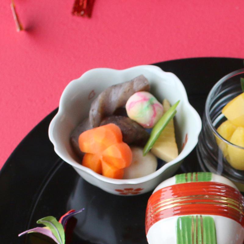 紅白桜 グレー小付 ミニ小鉢 9.5cm 波佐見焼 // 和食器 食器 鉢 小鉢