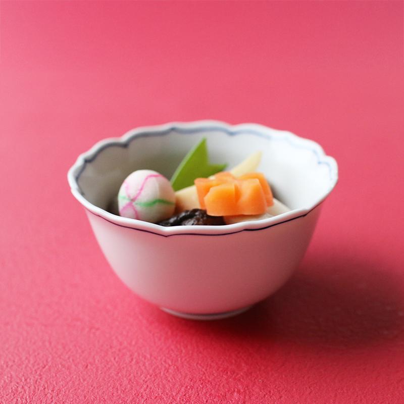 白磁一本線 桔梗渕小付 ミニ小鉢 9.5cm 波佐見焼 // 和食器 食器 鉢