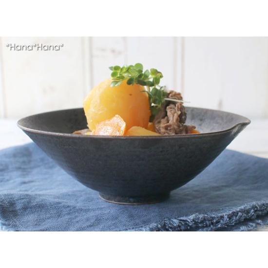 波佐見焼 黒釉器 多用中鉢 (軽量) 16cm ボウル 中鉢 浅鉢 軽い