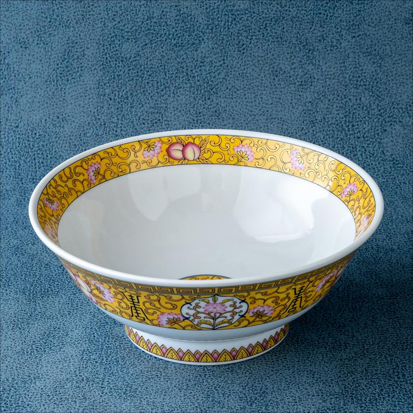 食器 美濃焼 ラーメン どんぶり 丼 おしゃれ 中華 6.8高台丼 21.5cm 桃