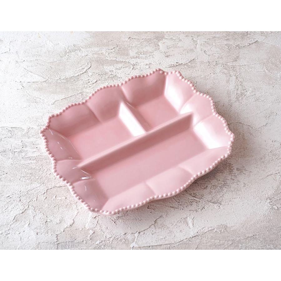 フリルドット ランチプレート 27.5cm ピンク 食器 おしゃれ オシャレ