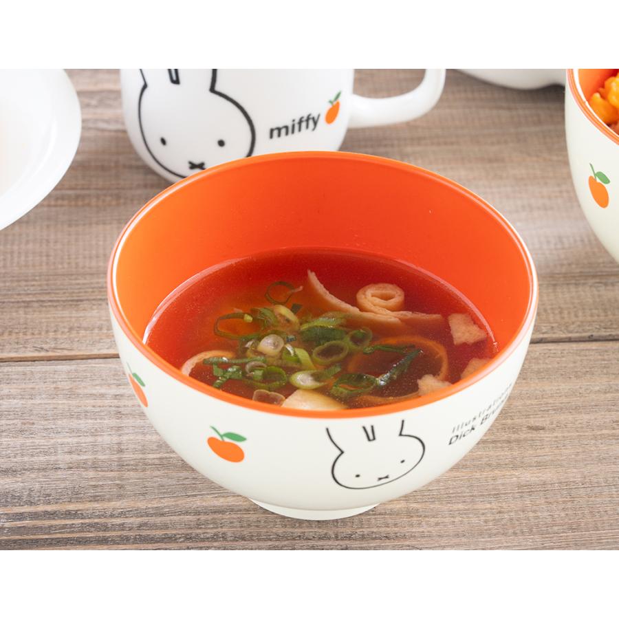 【中古】「未使用品」春の素材 2 食と行事 金正陶器 ミッフィー（アップル）汁椀M 330ml レンジ対応 食器洗浄機