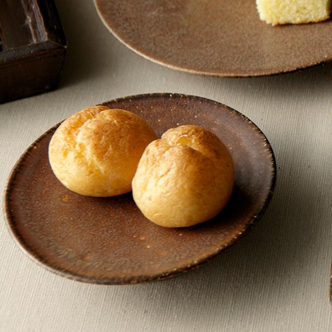 その他 c163 楽焼 小皿 8枚 『奉加帳』 銘あり 木箱入り 菓子皿