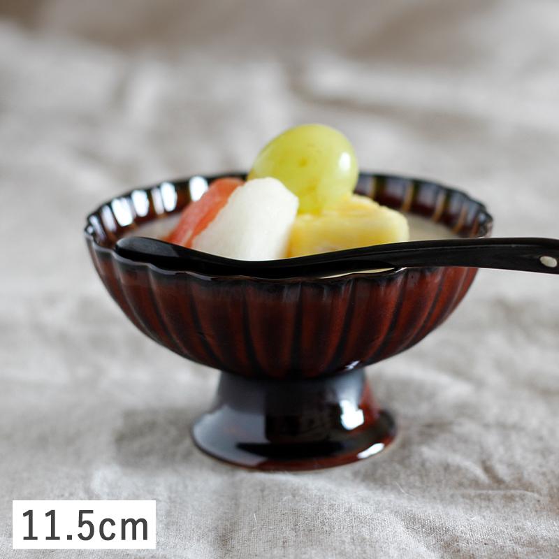 食器 和食器 小鉢 デザートカップ 足つき カネコ小兵 ぎやまん陶 菊形